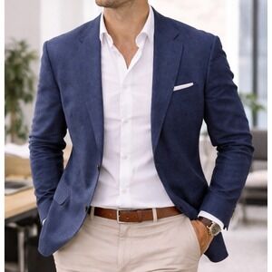 Lauren Ralph Lauren Mens Classic Tailored Linen Blazer Jacket Size L Polished